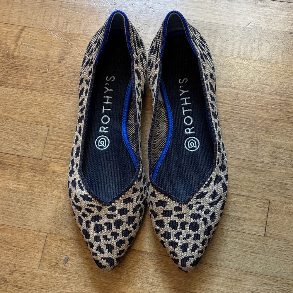 Rothy's Animal Print Point (sz 7.5)